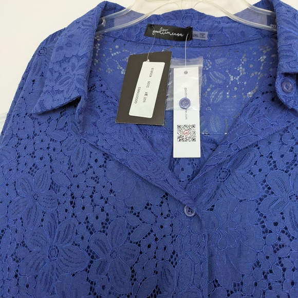 Elegant Blue Lace Women's Set - Picture 2 of 6